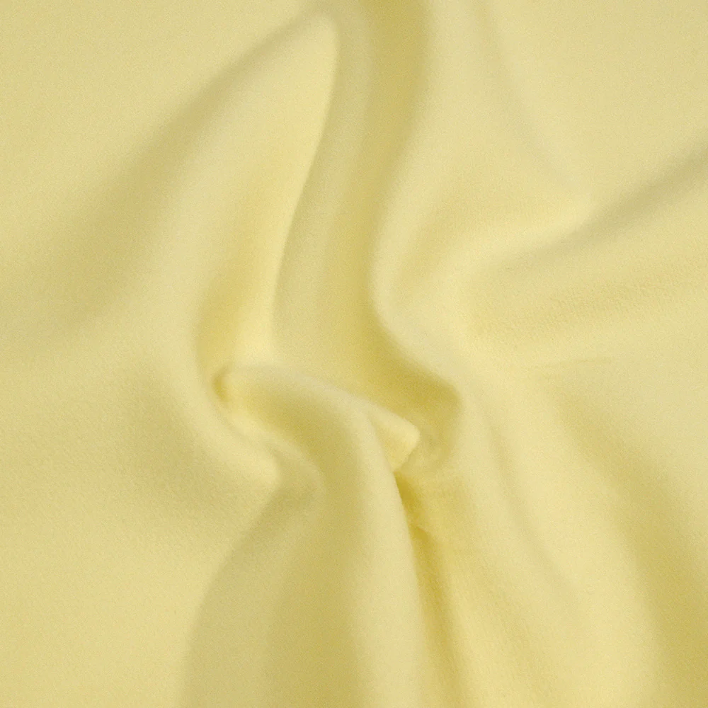 100% cachemire double face jaune mimosa au mètre - Image 3