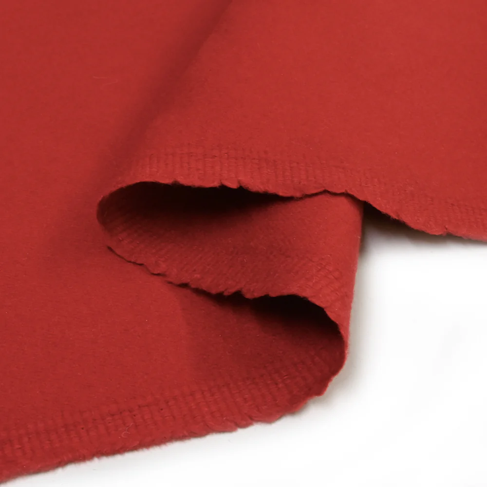 100% cachemire double face rouge au mètre - Image 7