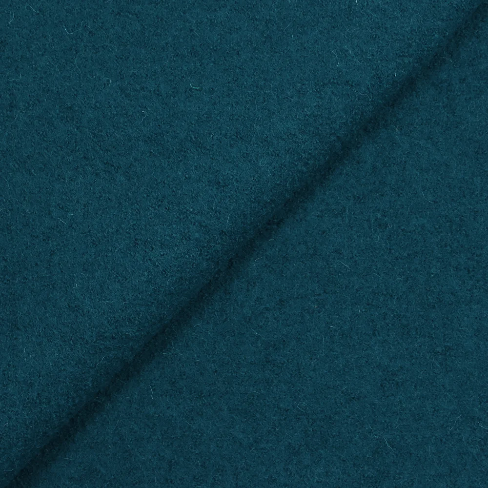 100% Laine bouillie bleu pétrole