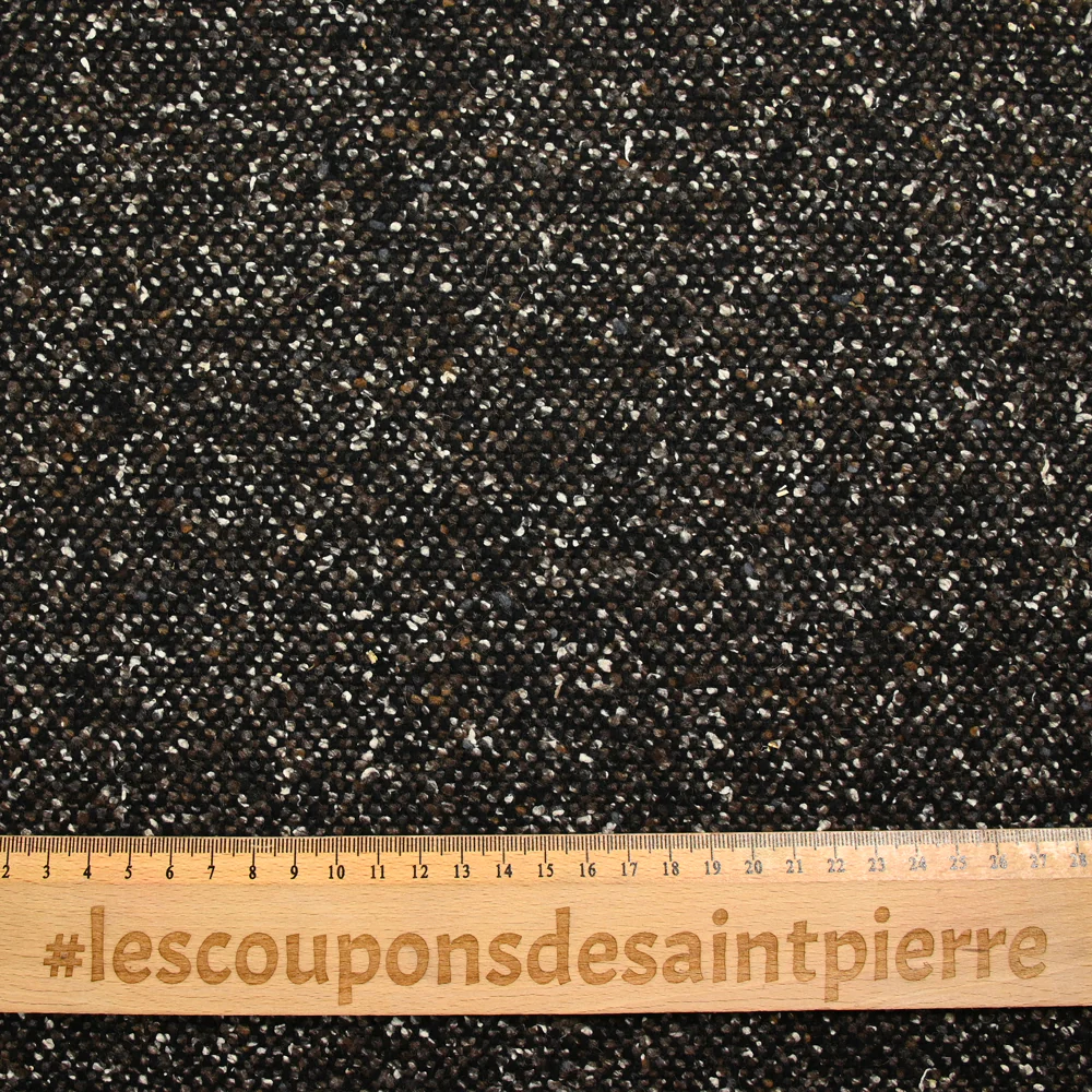100% Laine fantaisie marron noir et écru - Image 3