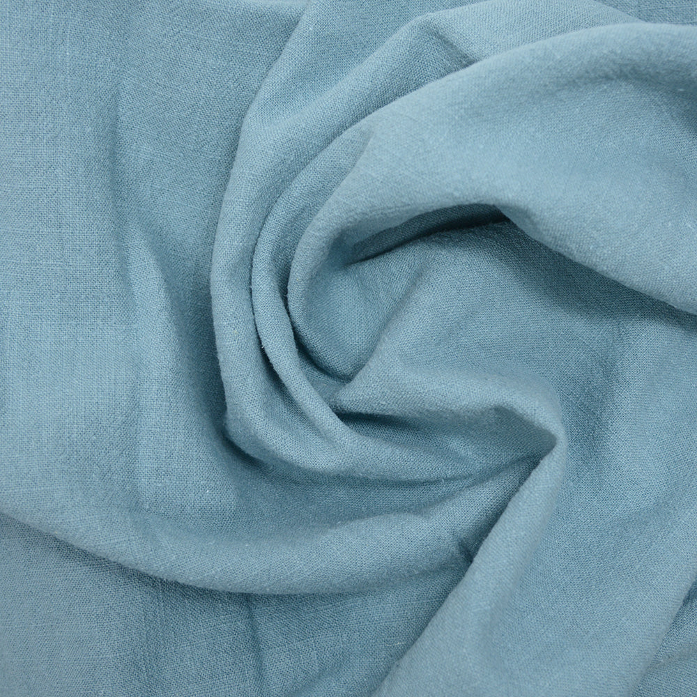 100% Lin lavé bleu barbeau - Image 2