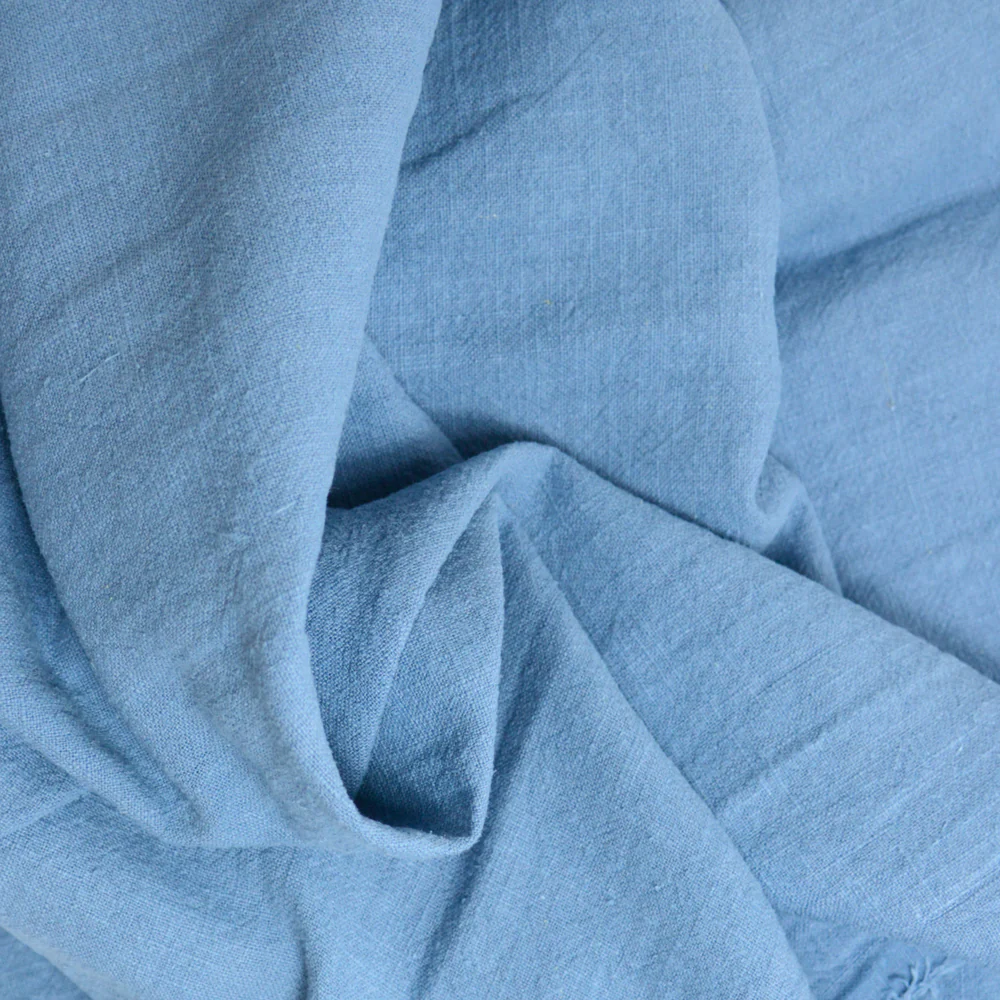 100% Lin lavé bleu guède - Image 2