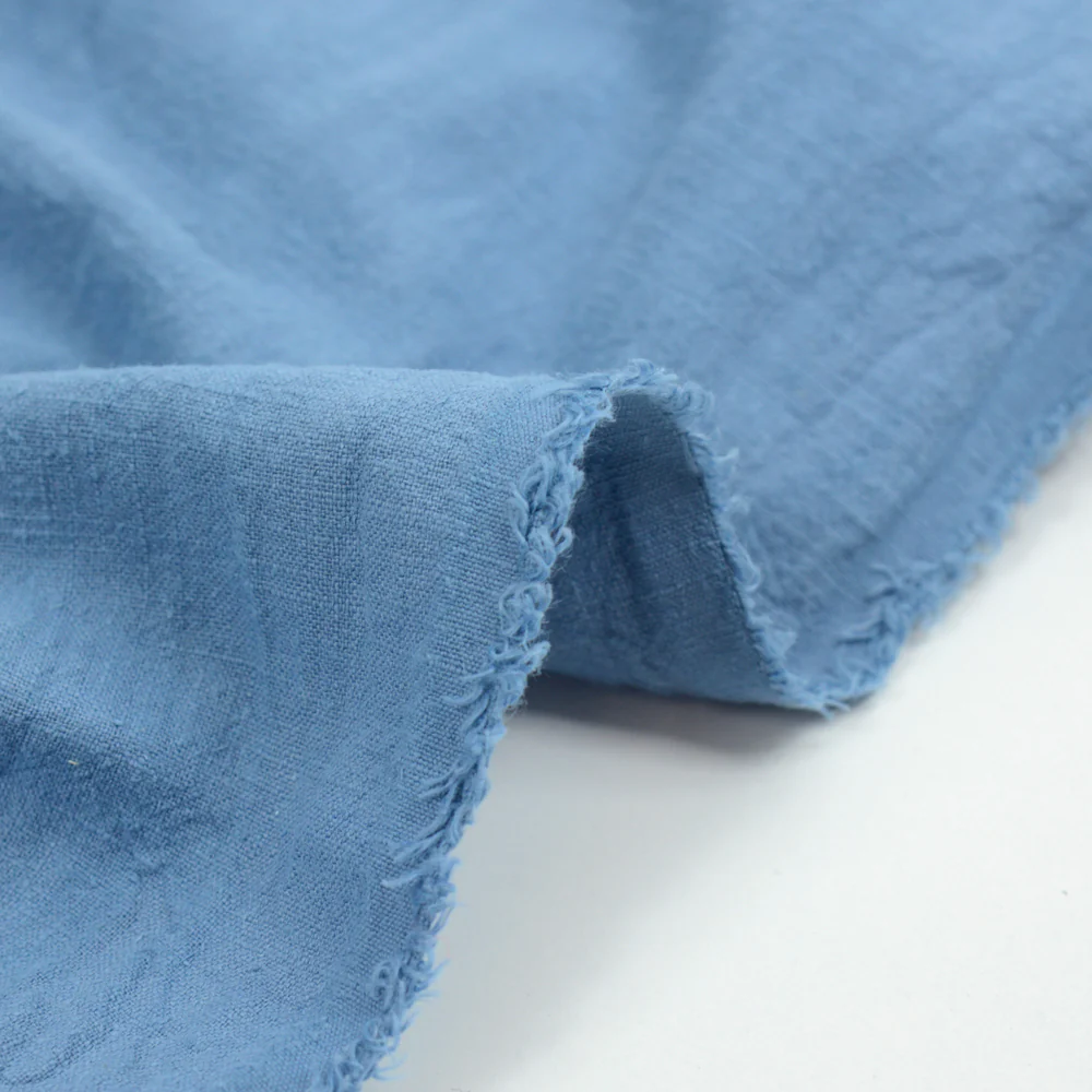 100% Lin lavé bleu guède - Image 4