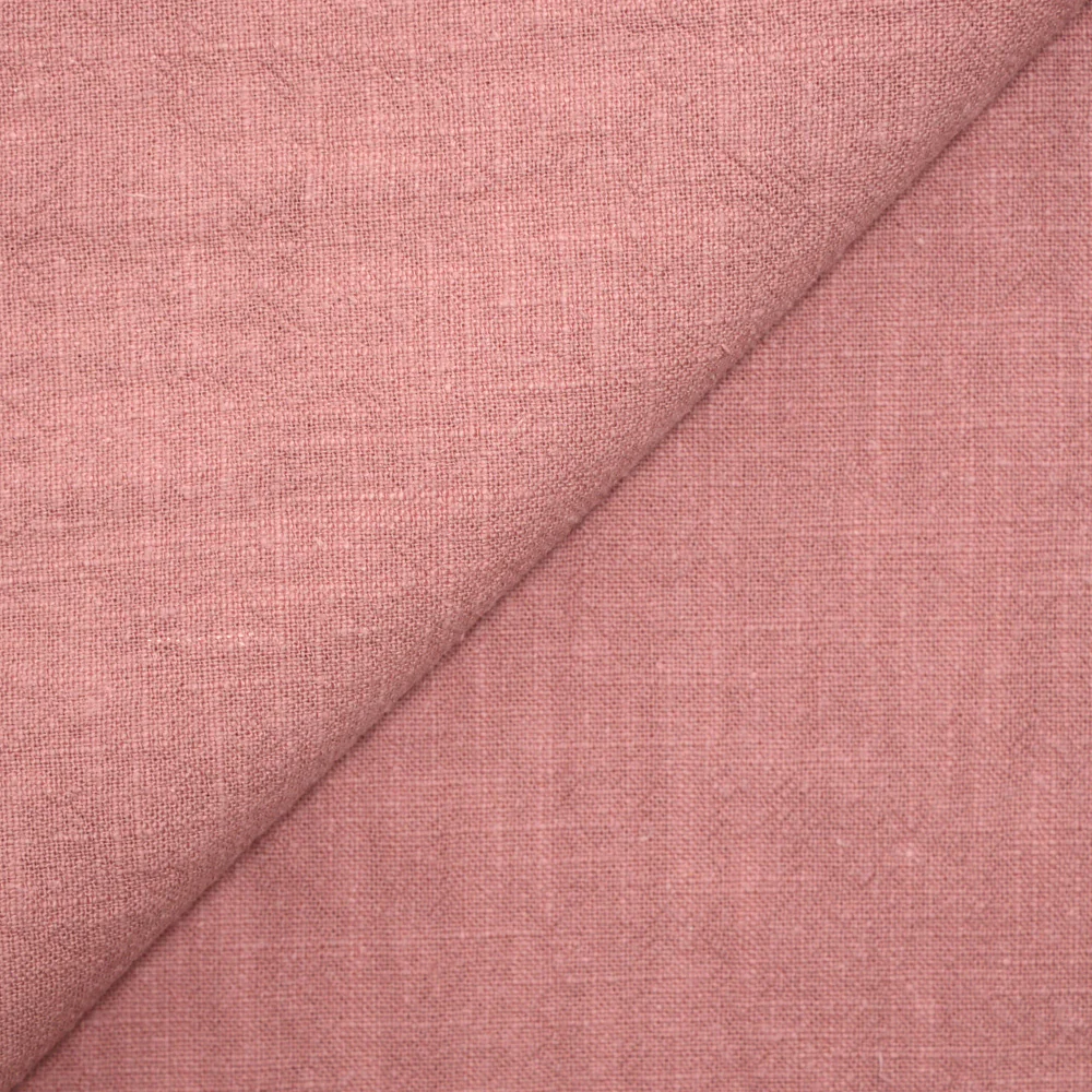 100% Lin lavé bois de rose