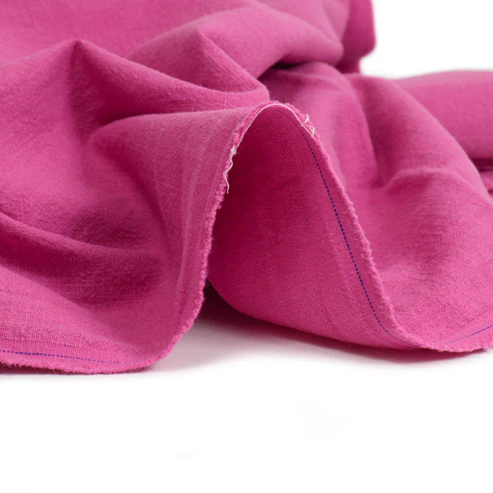 100% Lin lavé fuchsia - Image 4