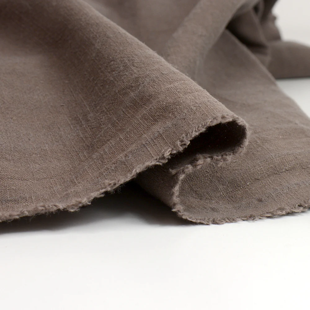 100% Lin lavé taupe - Image 4