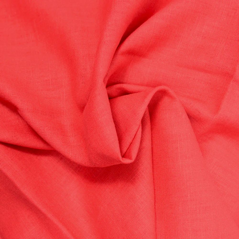 100% Lin rouge coquelicot - Image 2