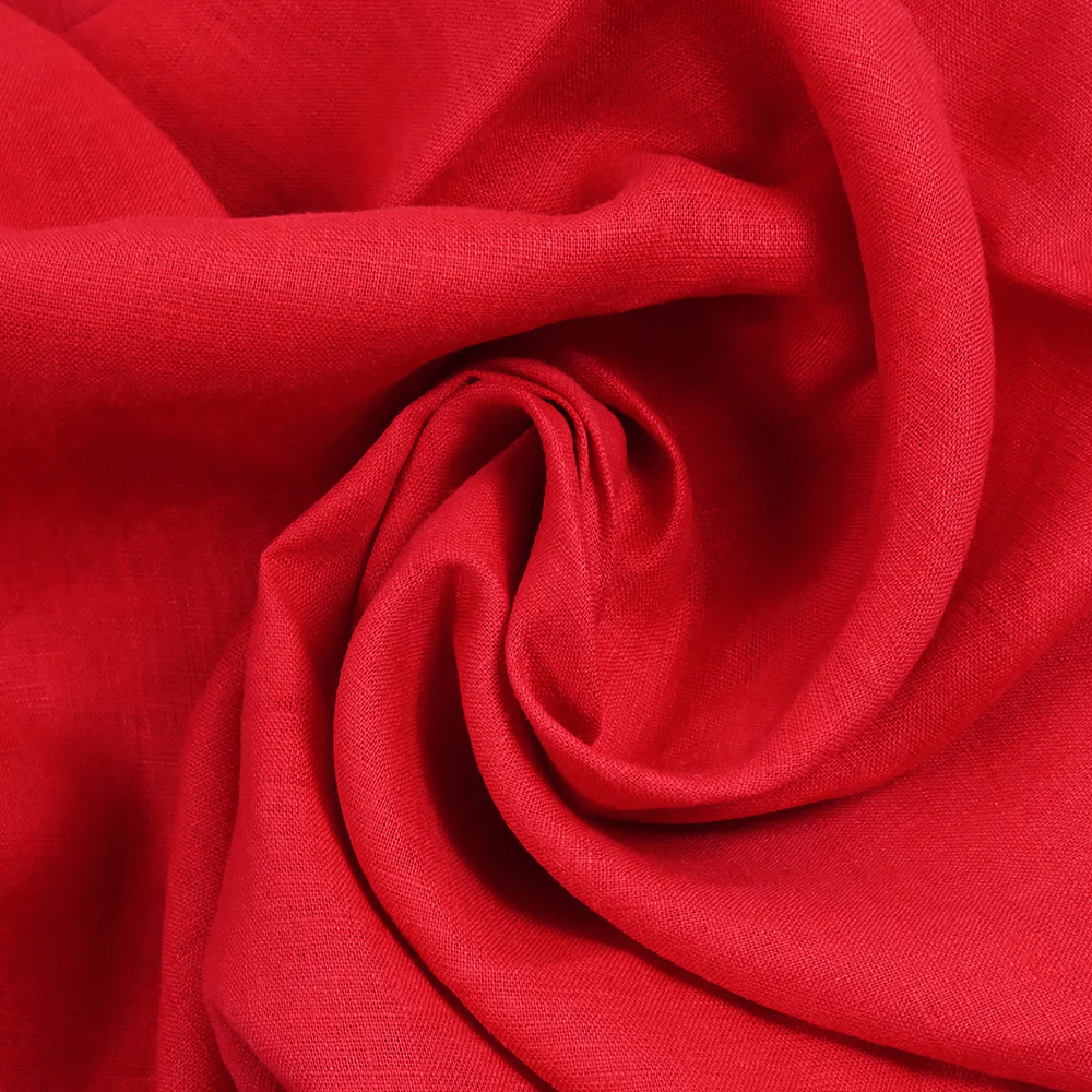 100% Lin rouge fraise - Image 2