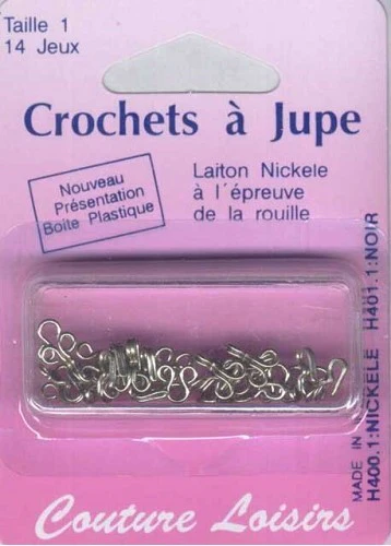 Agrafes nickelées n°1 avec brides X14