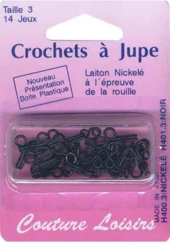 Agrafes noires n°3 avec brides X14