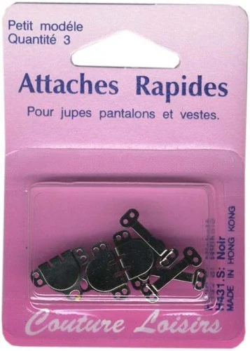 Agrafes noires pour jupes