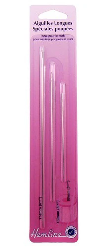 Aiguilles longues spéciales poupées (x3)
