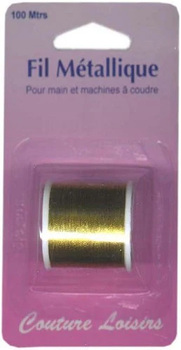 Bobine de fil métallique or -100m (main/machine)