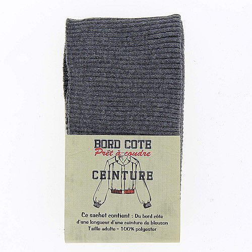 Bord côte ceinture - gris