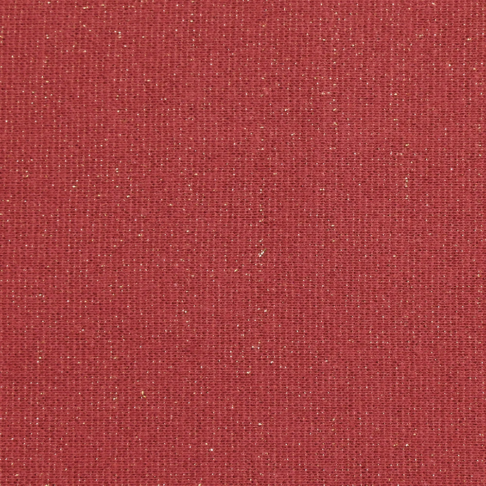 Bord-côte lurex doré tubulaire rouge nacré vendu au mètre - Image 4