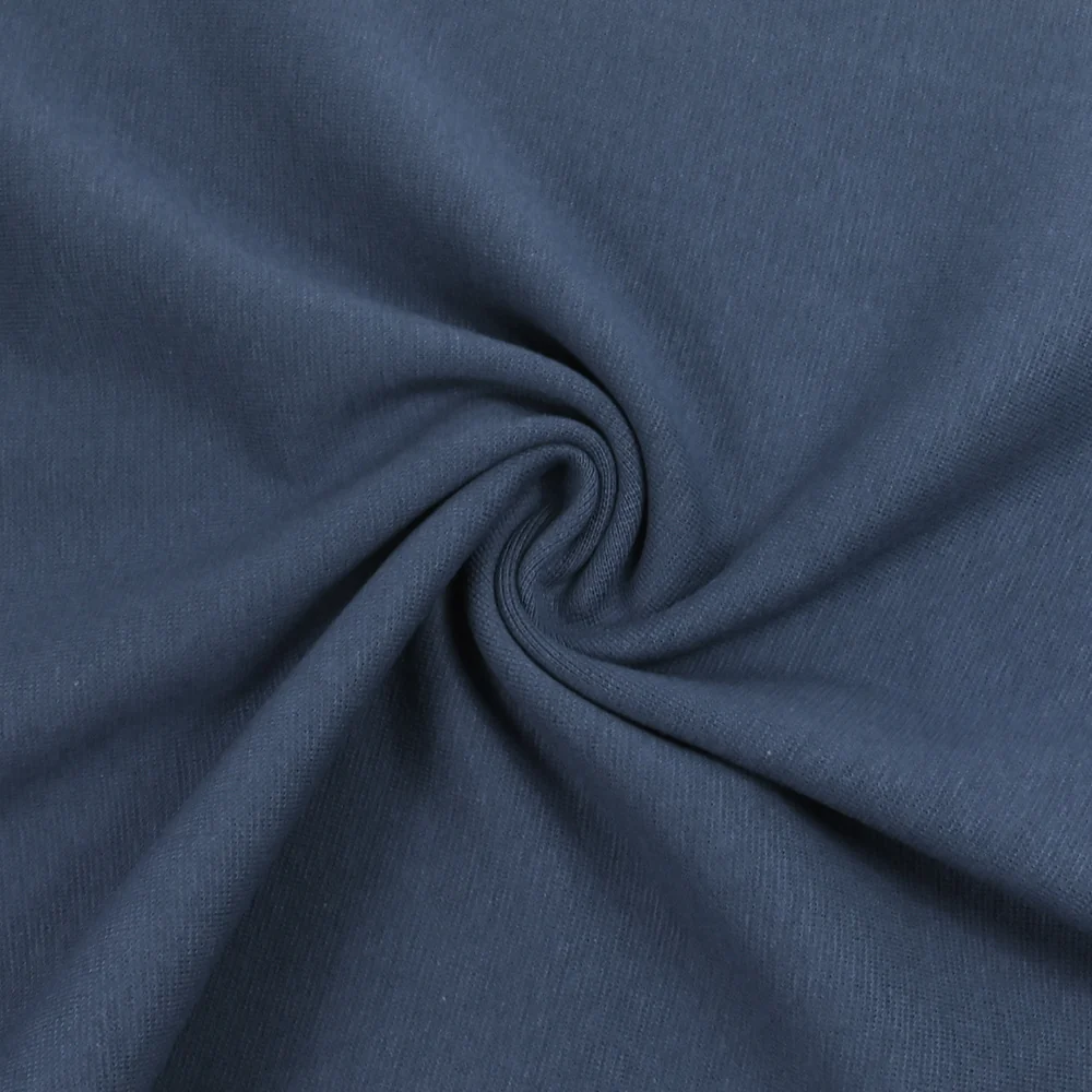 Bord-côte tubulaire bleu jeans vendu au mètre - Image 2