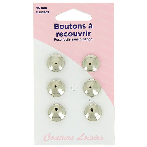 Boutons métal n°15 à recouvrir X6