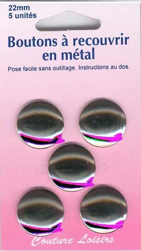Boutons métal n°22 à recouvrir X5