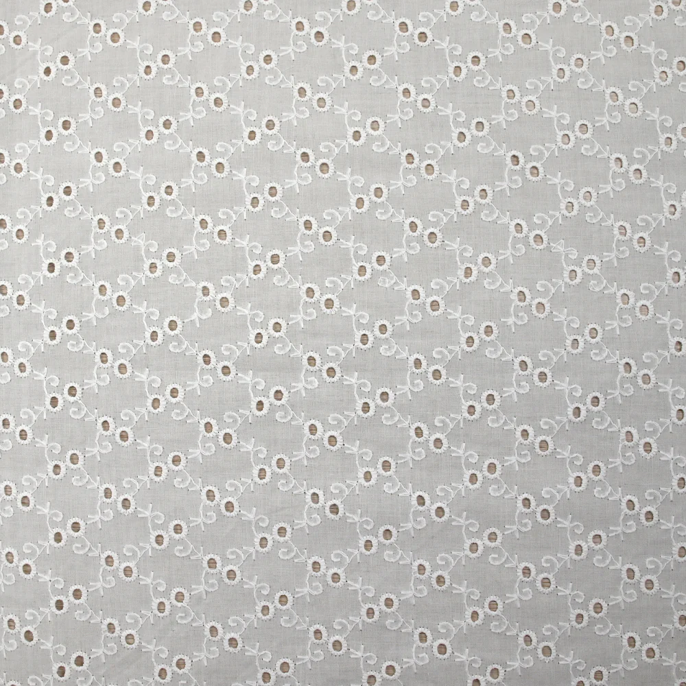 Broderie anglaise Eilidh blanc cassé