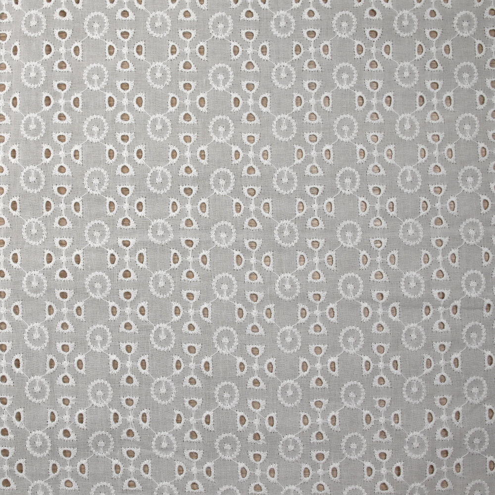 Broderie anglaise Fyona blanc cassé