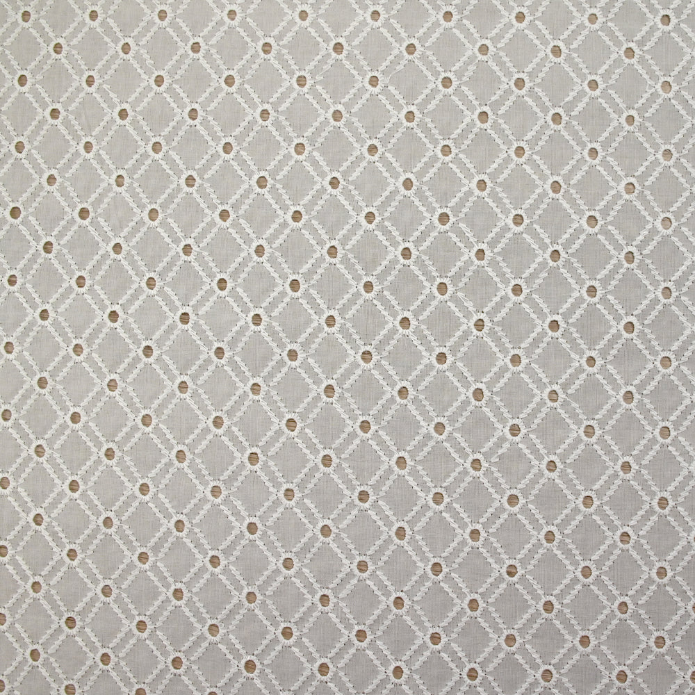 Broderie anglaise Ingrid blanc cassé