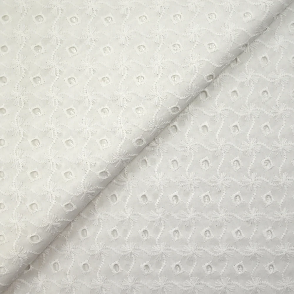 Broderie anglaise Nadiya blanc cassé - Image 5
