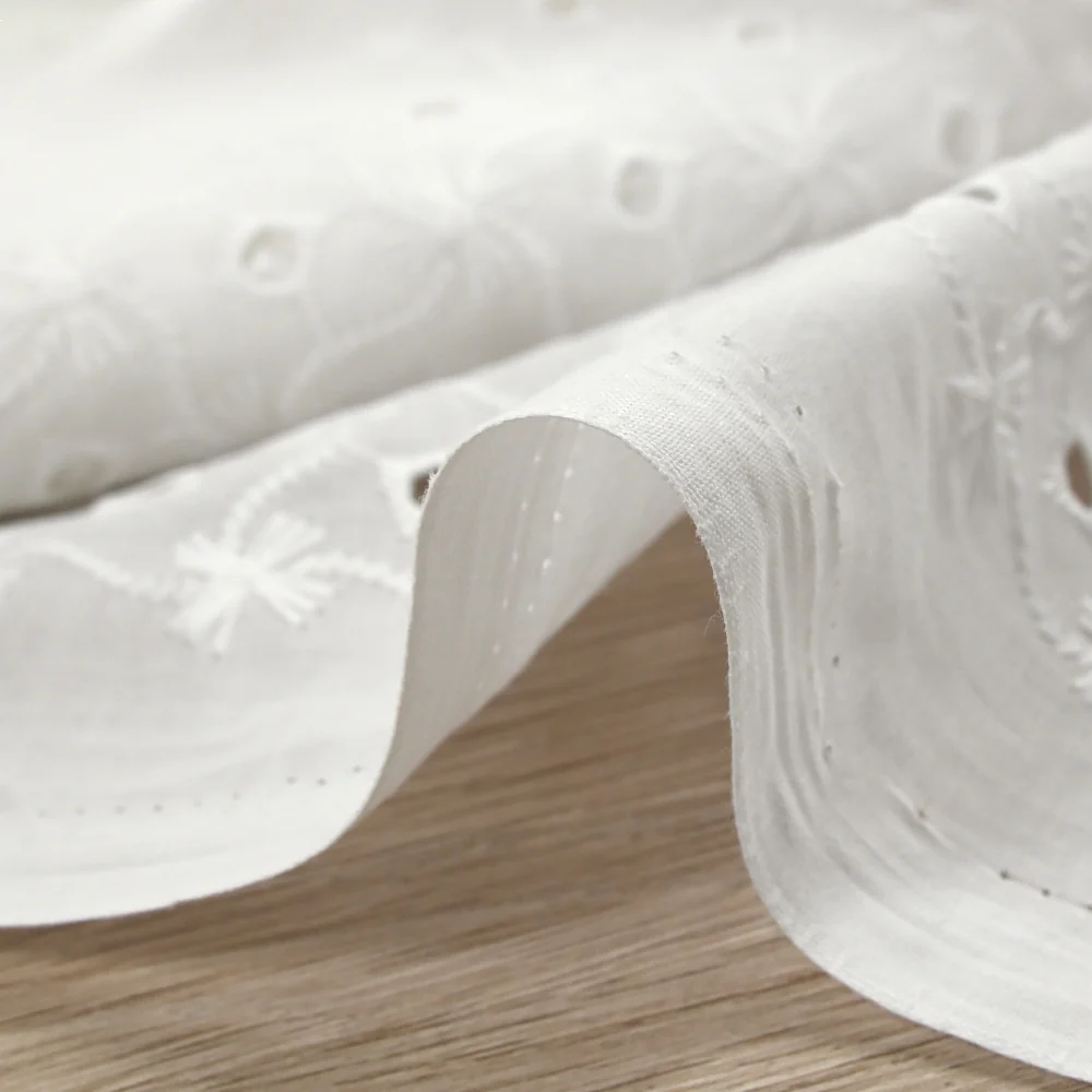 Broderie anglaise Nadiya blanc cassé - Image 7