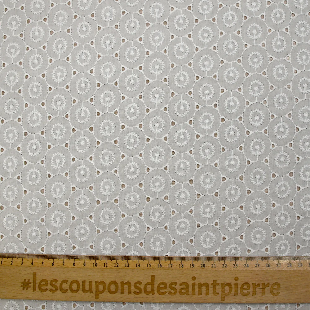 Broderie anglaise Nora blanc cassé - Image 3