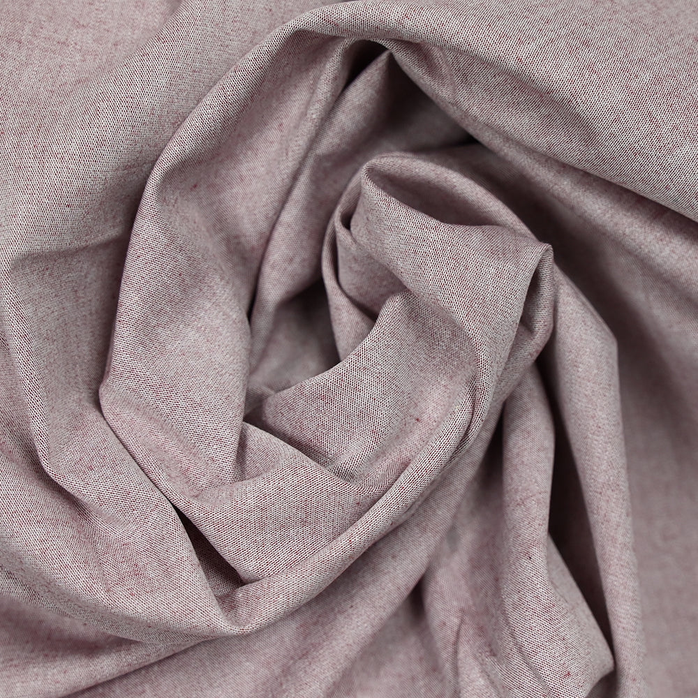 Chambray de coton rouge foncé - Image 2