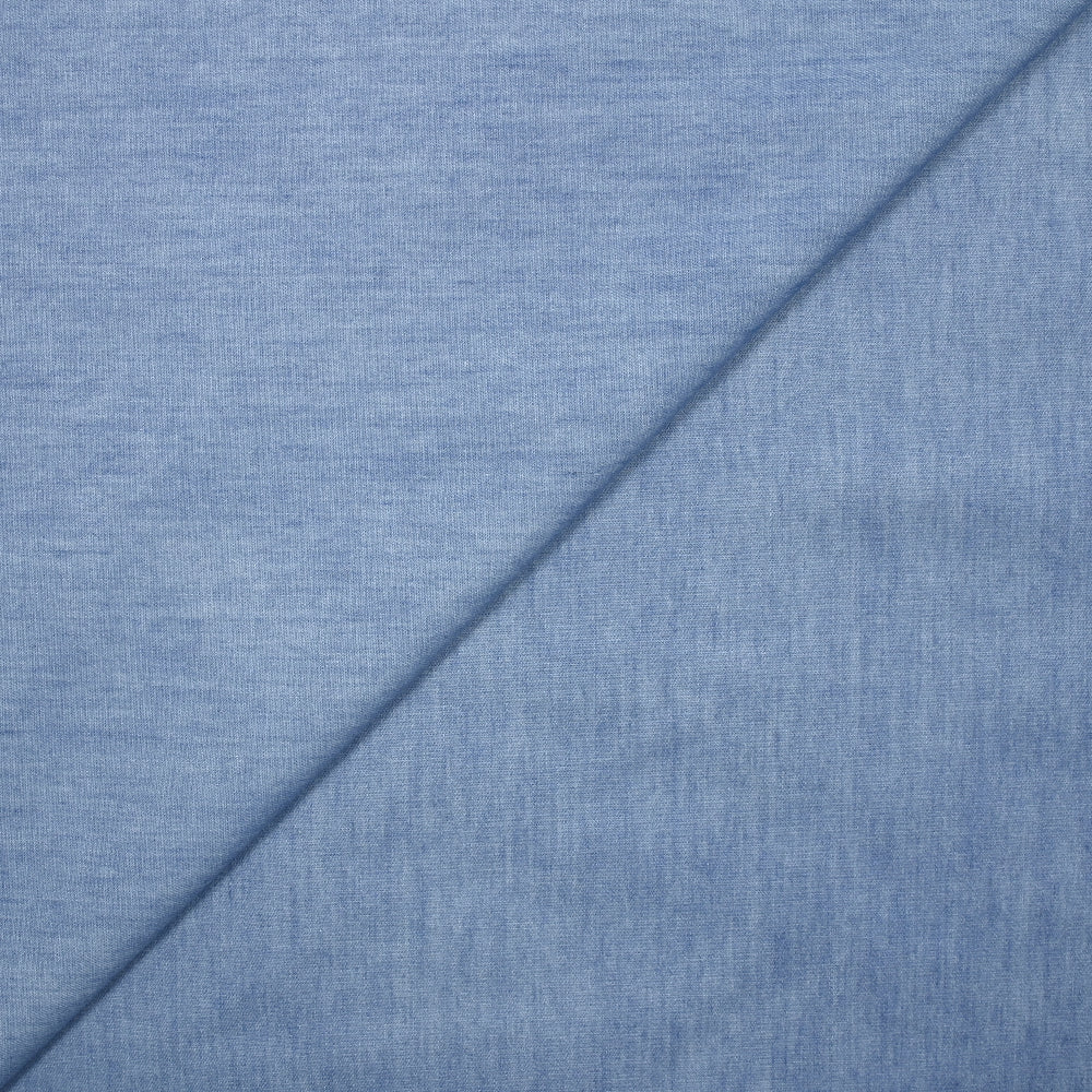 Chambray de polycoton bleu clair