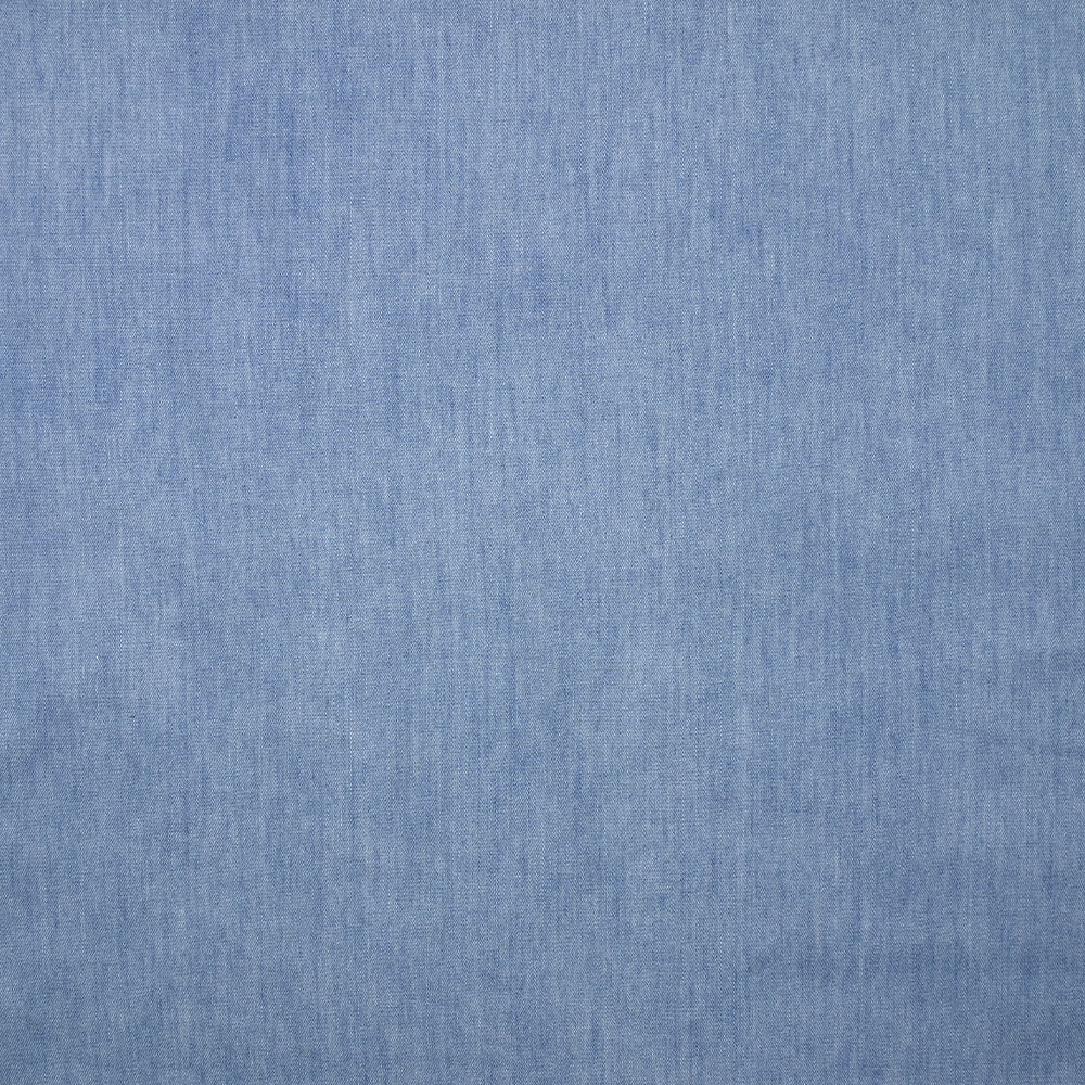 Chambray de polycoton bleu clair - Image 3