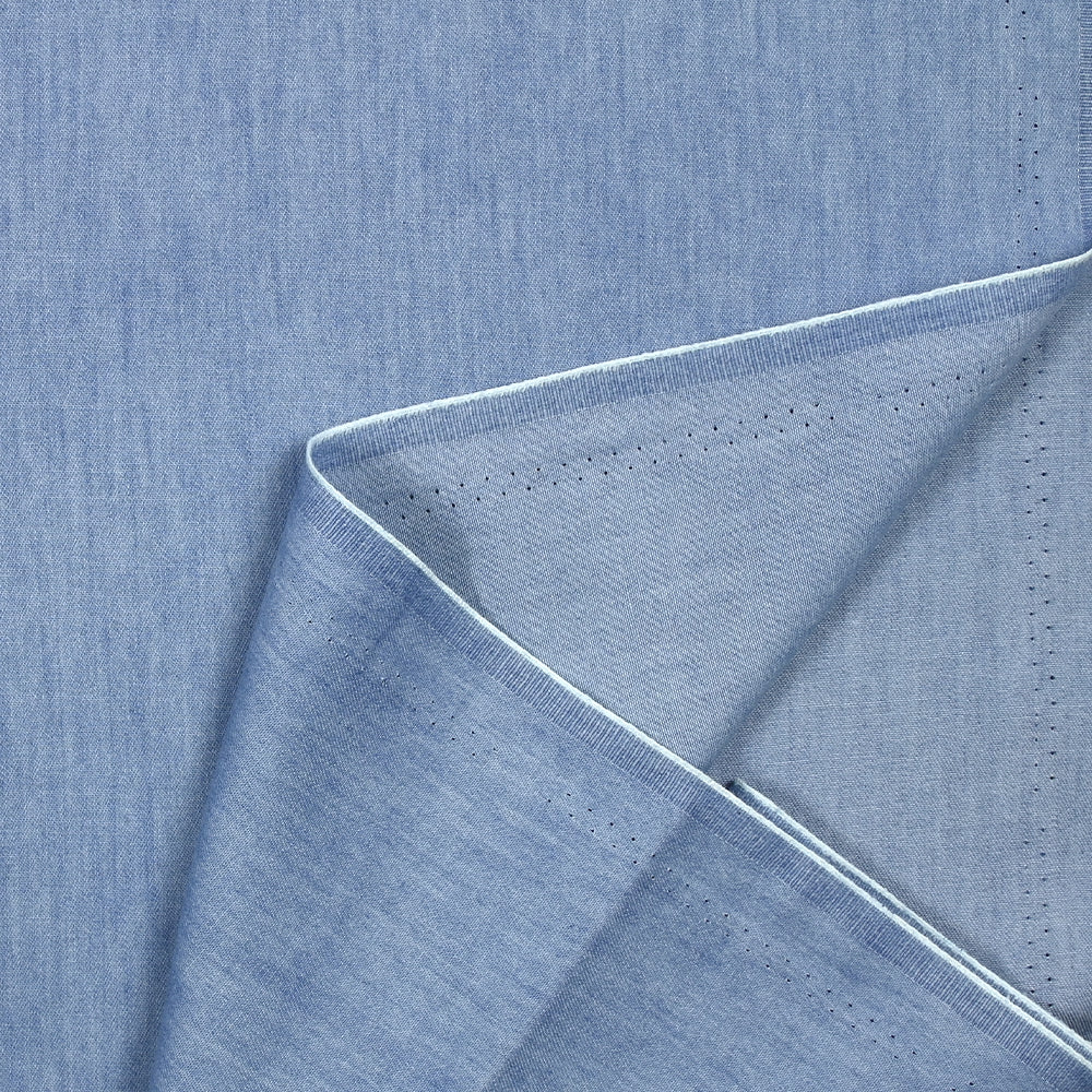 Chambray de polycoton bleu clair - Image 4