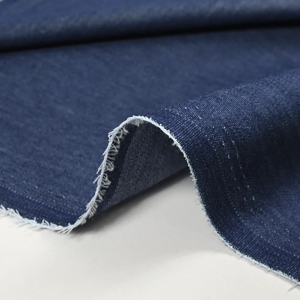 Chambray de polycoton bleu marine - Image 5