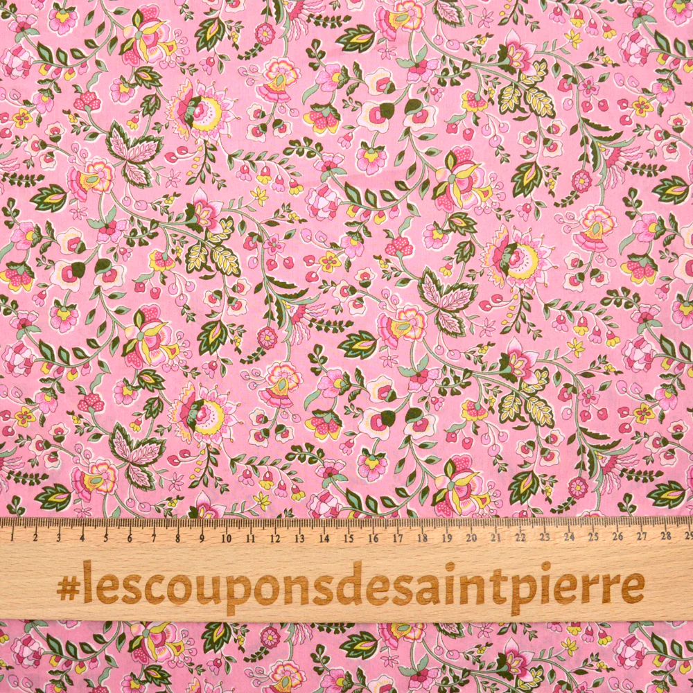Coton liberty ® Kazusa rose au mètre - Image 5