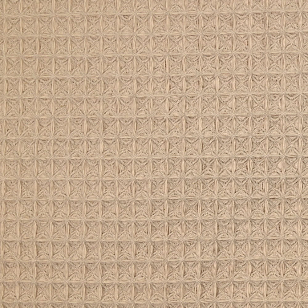 Coton 100% nid d'abeille beige - Image 3