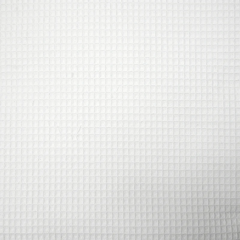 Coton 100% nid d'abeille blanc - Image 4