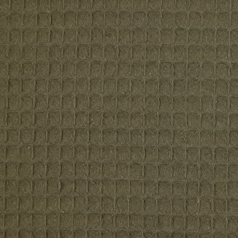 Coton 100% nid d'abeille vert militaire - Image 3