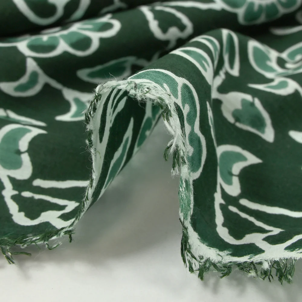 Coton batik imprimé Agra fond vert foncé - Image 6