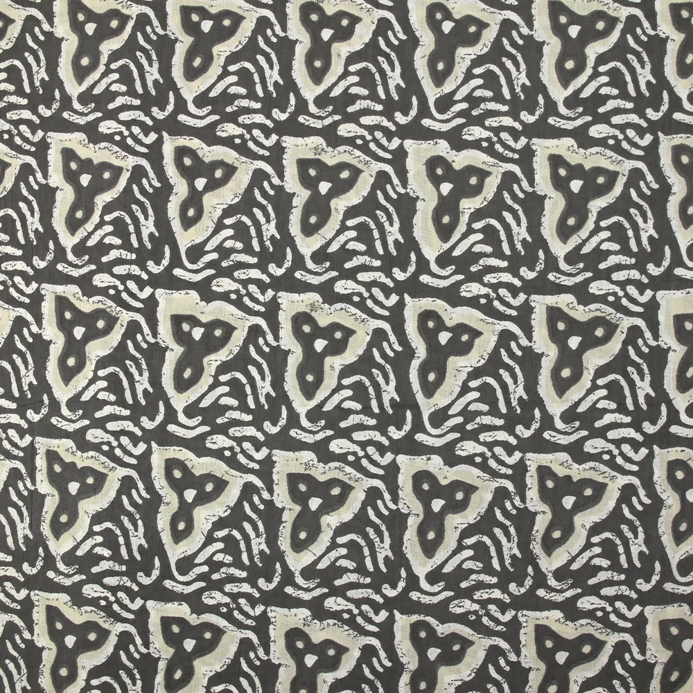 Coton batik imprimé Jodhpur fond gris