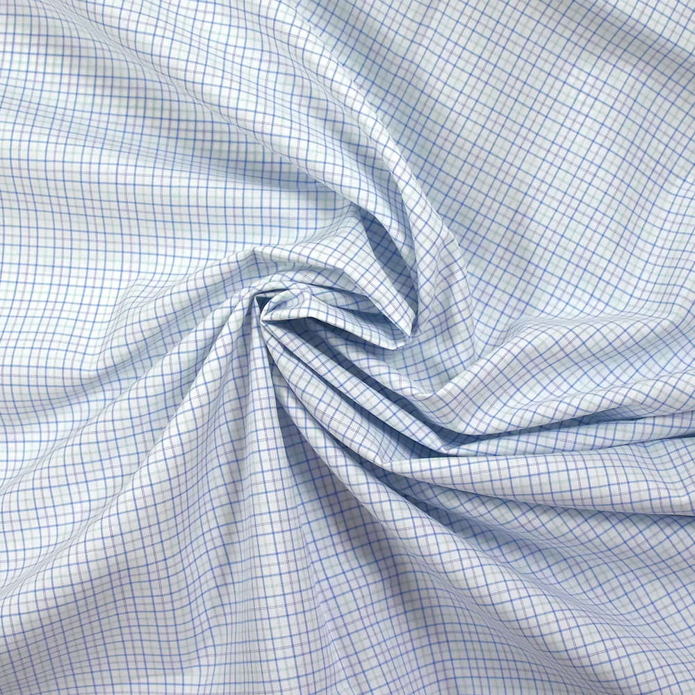 Coton chemise tissé-teint Mathias fond blanc - Image 2