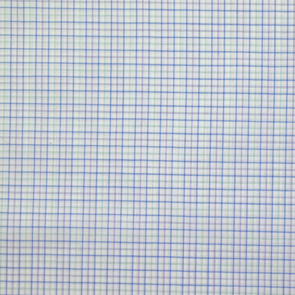Coton chemise tissé-teint Mathias fond blanc - Image 5