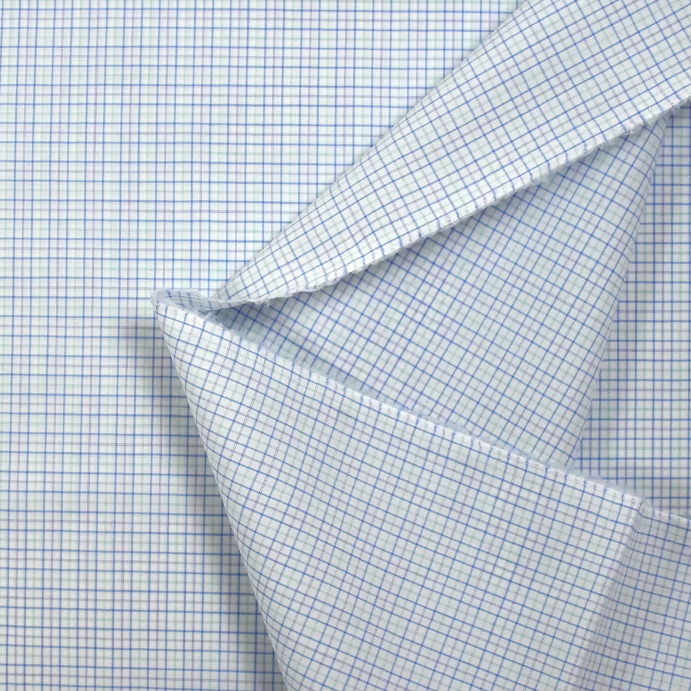 Coton chemise tissé-teint Mathias fond blanc - Image 6