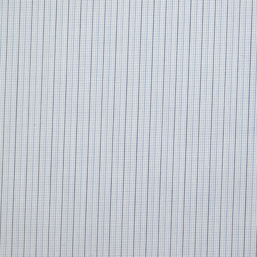 Coton chemise tissé-teint Olympe fond blanc - Image 5