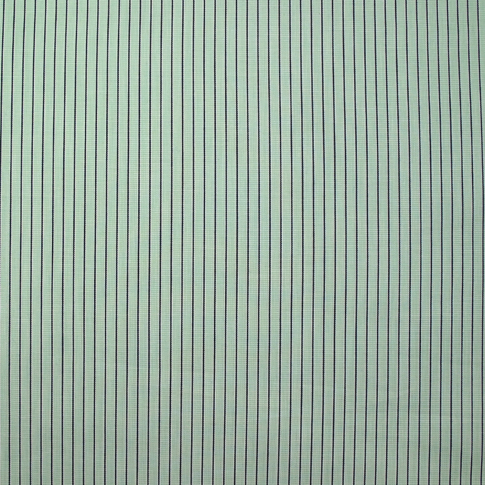 Coton fantaisie rayé vert d'eau et bleu nuit - Image 4