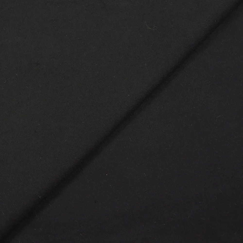 Coton gratté uni noir