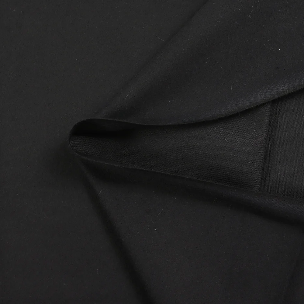 Coton gratté uni noir - Image 3