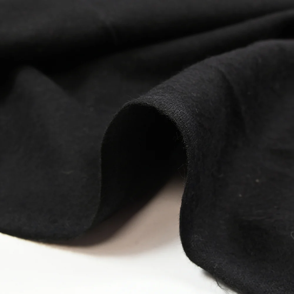 Coton gratté uni noir - Image 4