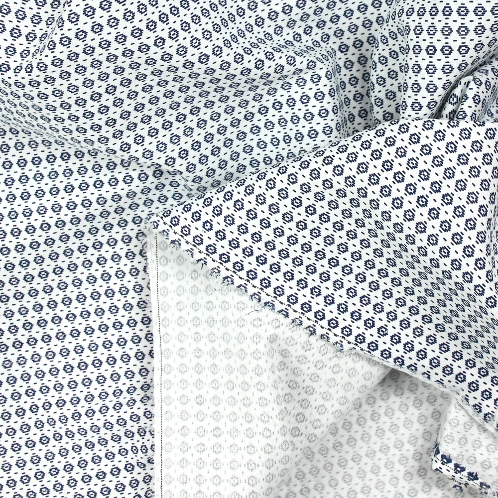 Coton imprimé capsule marine fond blanc - Image 4