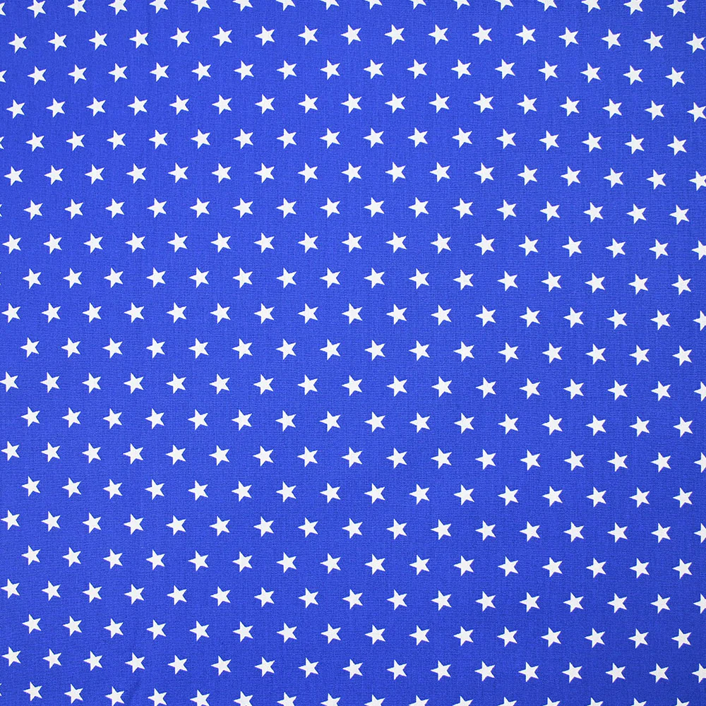 Coton imprimé étoiles fond bleu roi - Image 4