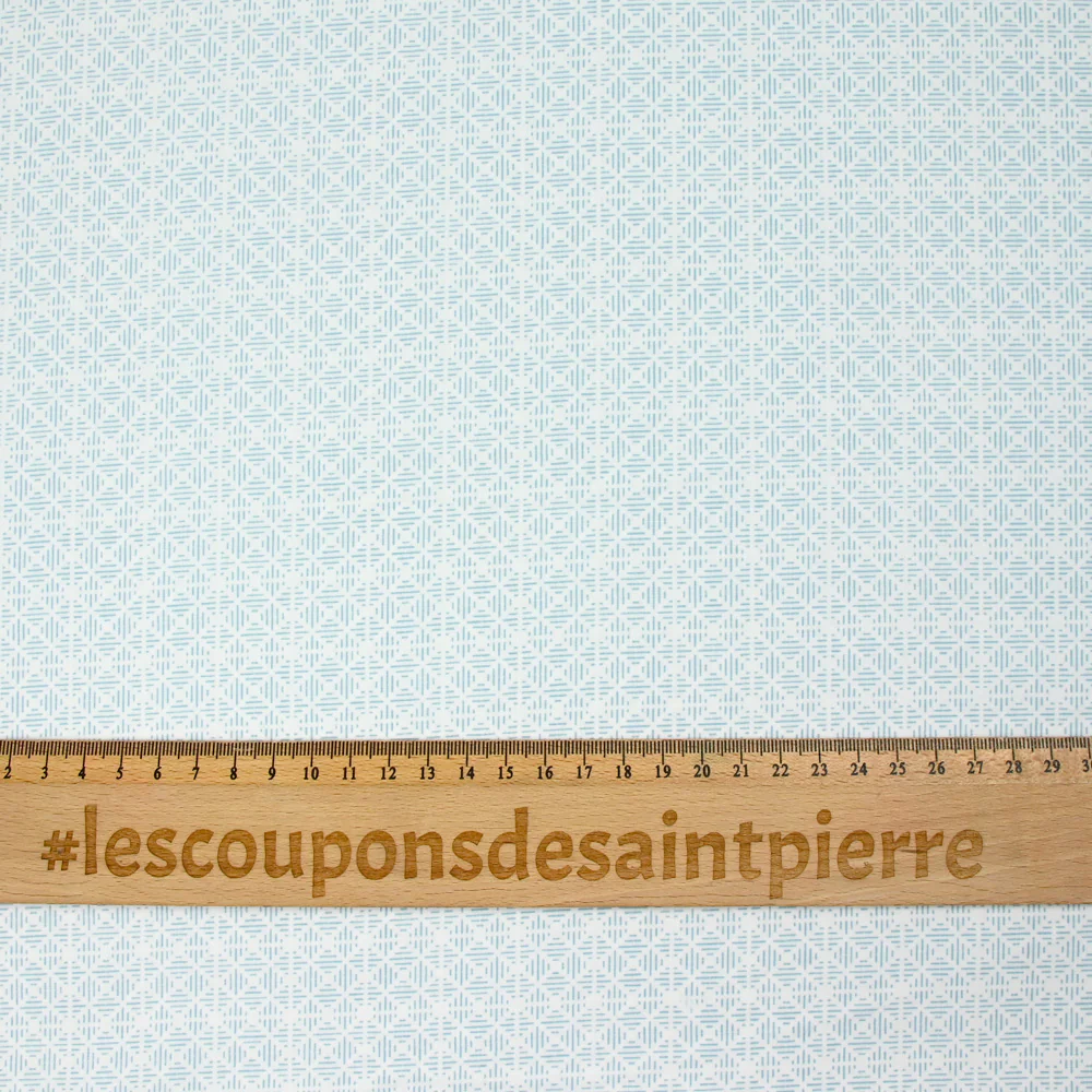 Coton imprimé fantaisie ciel fond blanc - Image 3